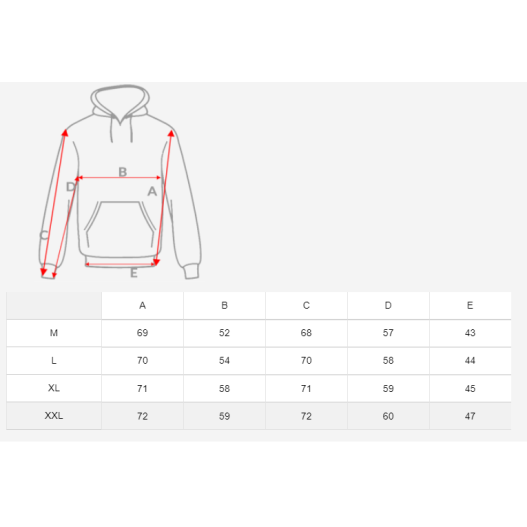Men's hooded jumper in orange Buvoli JS/2009