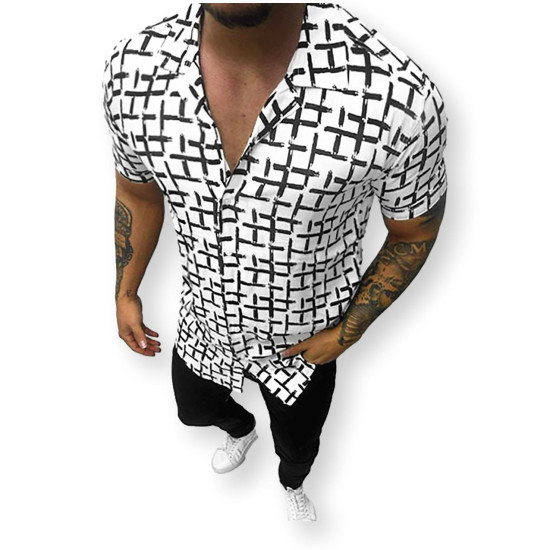 Patterned shirt for men Uran E/1400/35 - For men Patterned shirt for men Uran E/1400/35