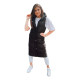 Womens black hooded vest by Luves TY3030 - For women Womens black hooded vest by Luves TY3030