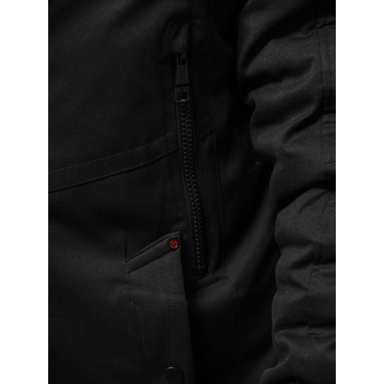 VYRIŠKA JUODA ŽIEMINĖ STRIUKĖ Onee JS/22M319/392 - Vyriškos Striukės ir Paltai VYRIŠKA JUODA ŽIEMINĖ STRIUKĖ Onee JS/22M319/392