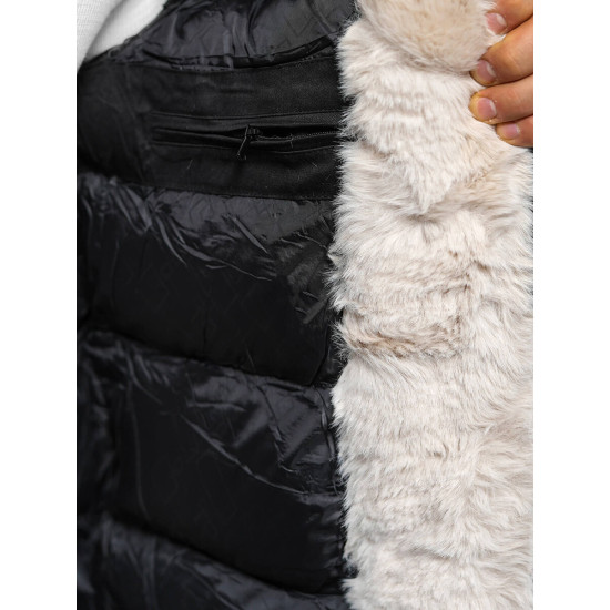 VYRIŠKA JUODA ŽIEMINĖ STRIUKĖ Onee JS/22M319/392 - Vyriškos Striukės ir Paltai VYRIŠKA JUODA ŽIEMINĖ STRIUKĖ Onee JS/22M319/392