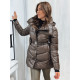 Women's brown quilted winter coat Molina TY4062 - For women Women's brown quilted winter coat Molina TY4062