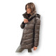 Women's brown quilted winter coat Molina TY4062 - For women Women's brown quilted winter coat Molina TY4062