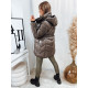 Women's brown quilted winter coat Molina TY4062 - For women Women's brown quilted winter coat Molina TY4062