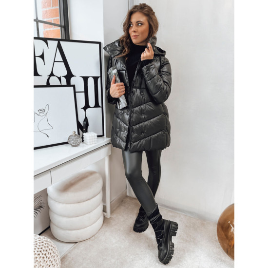 Women's brown quilted winter coat Molina TY4062 - For women Women's brown quilted winter coat Molina TY4062