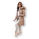 Women's beige winter jacket Favi TY4058 - For women Women's beige winter jacket Favi TY4058