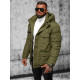 Men's khaki hooded jacket Winter JS/31M5018 - For men Men's khaki hooded jacket Winter JS/31M5018