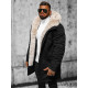 Men's black winter jacket with fur Eget JS/22M316/392 - Men's Jackets and Coats Men's black winter jacket with fur Eget JS/22M316/392