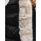 Men's black winter jacket with fur Eget JS/22M316/392 - Men's Jackets and Coats Men's black winter jacket with fur Eget JS/22M316/392