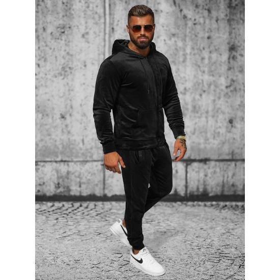 Black men's velour set Style JS/8C1169/29 - For men Black men's velour set Style JS/8C1169/29 Premium
