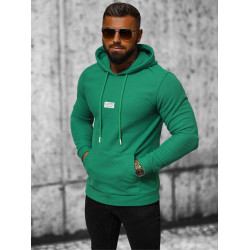 Žalias vyriškas džemperis su gobtuvu Merk