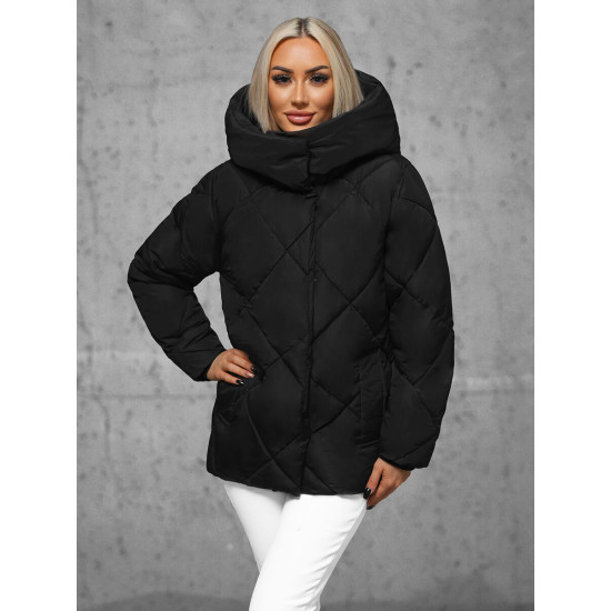Women's black winter jacket Roma JS/5M3175/392 - For women Women's black winter jacket Roma JS/5M3175/392
