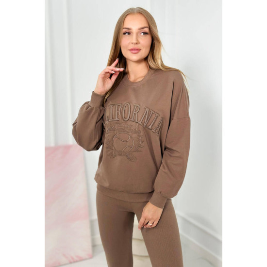Moteriškas rudas komplektas California 9451
