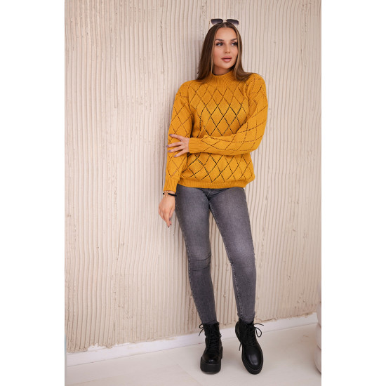 Women's yellow jumper Rombas 18763 - For women Women's yellow jumper Rombas 18763
