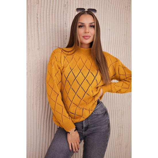 Women's yellow jumper Rombas 18763 - For women Women's yellow jumper Rombas 18763