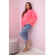 Women's neon pink jumper Ribbony R9023 - Jumpers Women's neon pink jumper Ribbony R9023
