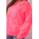 Women's neon pink jumper Ribbony R9023 - Jumpers Women's neon pink jumper Ribbony R9023