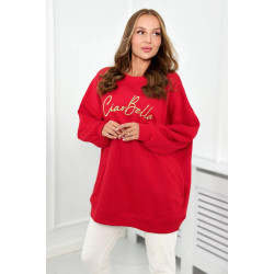 Moteriškas raudonos spalvos megztinis CiaoBella