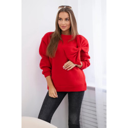 Moteriškas raudonas džemperis Ribbon