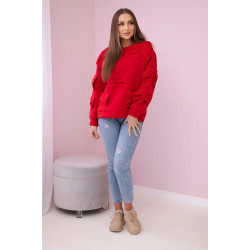 Moteriškas raudonas džemperis Ribbony