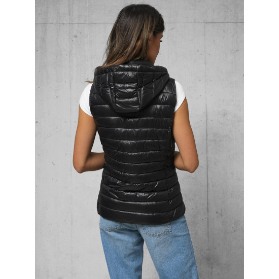 Moteriška blizgi juoda liemenė Spark JS/16M9138/392 - Moterims Moteriška blizgi juoda liemenė Spark JS/16M9138/392