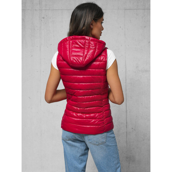 Moteriška blizgi raudona liemenė Spark JS/16M9138/270 - Moterims Moteriška blizgi raudona liemenė Spark JS/16M9138/270