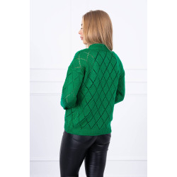 Moteriškas žalias megztinis Rombas