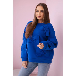 Moteriškas mėlynas džemperis Ribbony