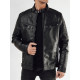 Men's black eco leather jacket Parol