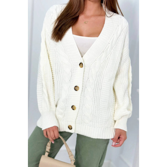 Moteriškas baltas megztinis Sari 26381