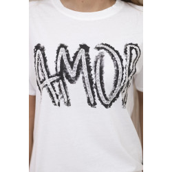 Moteriški balti marškinėliai Amor