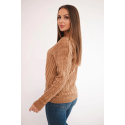 Moteriškas rudas megztinis Comb