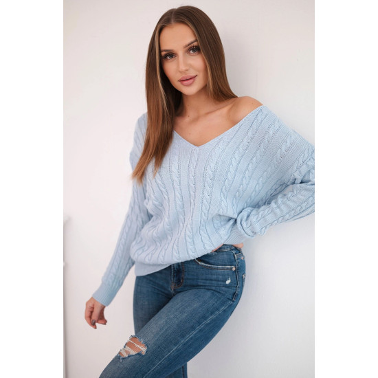 Women's light blue cardigan Comb 21948 - For women Women's light blue cardigan Comb 21948
