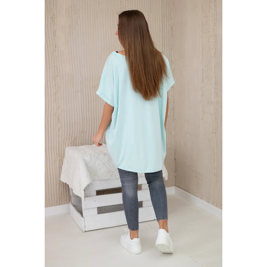 Moteriški mėtinės spalvos marškinėliai Jumpy 27930
