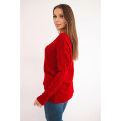 Moteriškas raudonas megztinis Comb