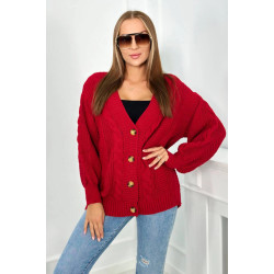 Moteriškas raudonas megztinis Sari