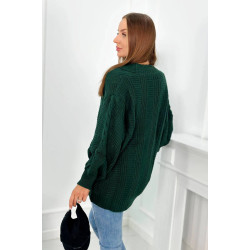 Moteriškas tamsiai žalias megztinis Sari