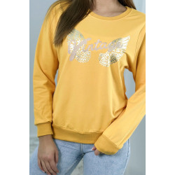 Moteriškas geltonas džemperis Vintage 