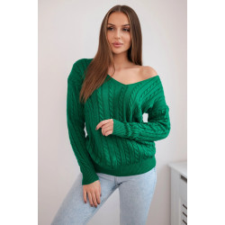 Moteriškas žalias megztinis Comb