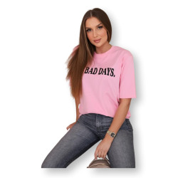 Moteriški rožiniai marškinėliai Days