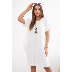 Moteriška balta suknelė Sanita