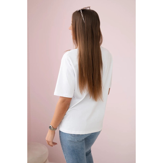 Moteriški balti marškinėliai Madame 2845037 - Moterims Moteriški balti marškinėliai Madame 2845037