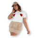 Women's short brown skirt Quilla CY0439 - For women Women's short brown skirt Quilla CY0439
