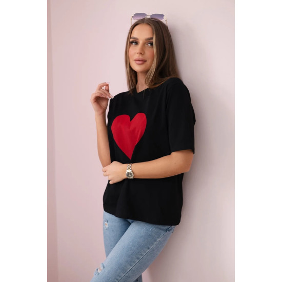 Moteriški juodi marškinėliai Madame 28444