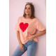 Moteriški persikinės spalvos marškinėliai Madame 28448 - Moterims Moteriški persikinės spalvos marškinėliai Madame 28448