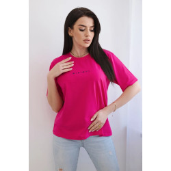 Moteriški rožiniai marškinėliai Minimal