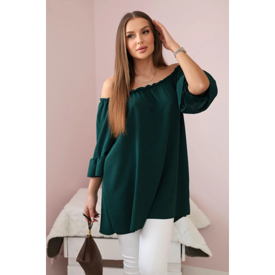 Women's dark green blouse Lisa 28326 - Jumpers Women's dark green blouse Lisa 28326