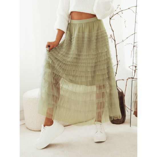 Women's greenish skirt Pastella CY0423 - For women Women's greenish skirt Pastella CY0423