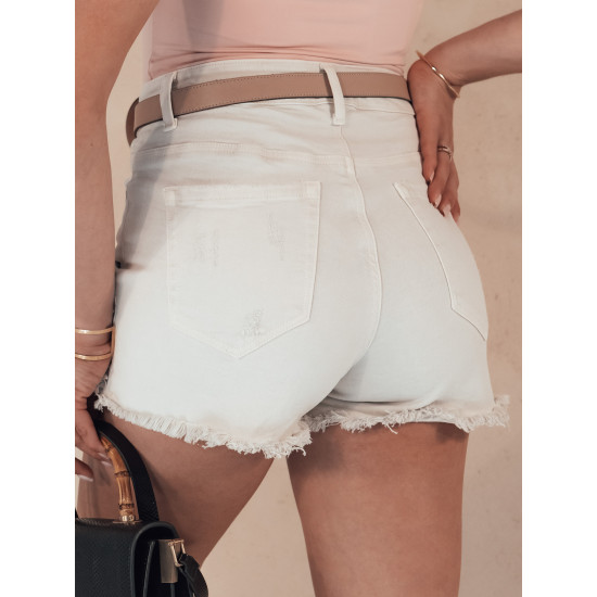 Moteriški rusvi džinsiniai šortai Popglam SY0384 - Moterims Moteriški rusvi džinsiniai šortai Popglam SY0384
