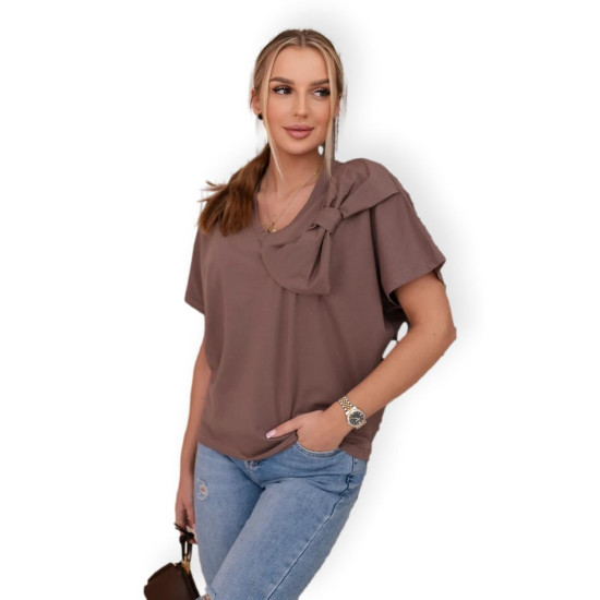 Women's brown t-shirt Korin 28874 - T-shirt Women's brown t-shirt Korin 28874